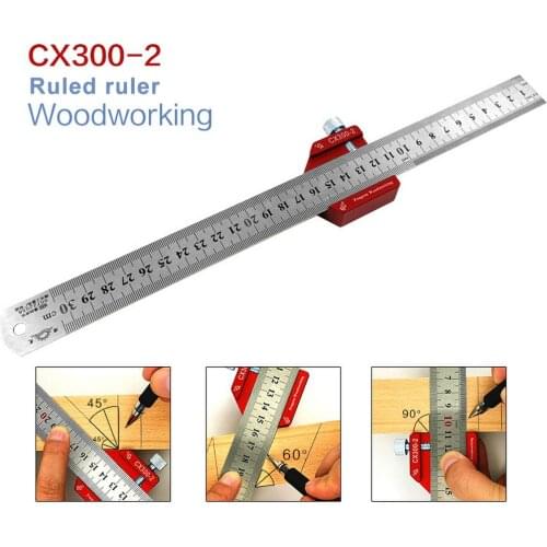 Woodworking ruler drawing machine scribe carving wood tools Measure Scribing Ruler Woodworking T-type Hole Ruler Marking Tool