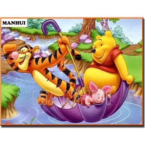 Diy diamond painting Winnie the Pooh and friends cross stitch rhinestones crystal diamond embroidery mosaic craft painting MH545