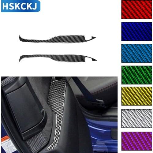 For MAZDA RX8 2004-2008 Multiple Colors Carbon Fiber Stickers Rear Armrest Panel Frame Decoration Interior Car Accessories