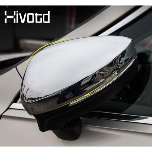 Hivotd For Volkswagen VW Tiguan MK2 2020 2019 Rearview Mirrors Cover Decoration Exterior Parts Chrome Case Accessories Styling