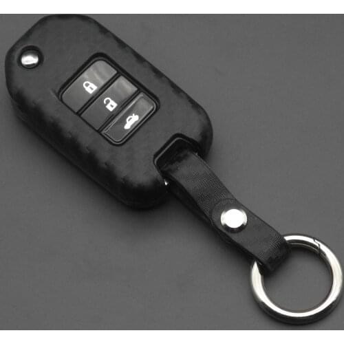 Kutery Remote Car Key Case Silicone Protect Shell For Honda Civic CR-V HR-V Accord Jade Crider Odyssey