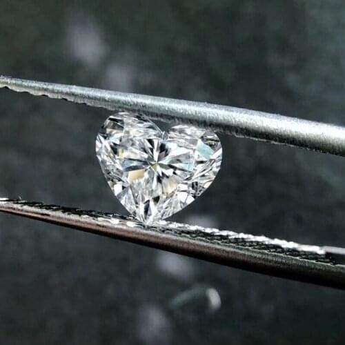 10x10mm 4ct White D VVS Heart Shape Moissanites Stone Wuzhou Synthetic Loose Moissanite Diamond Ring Gemstone