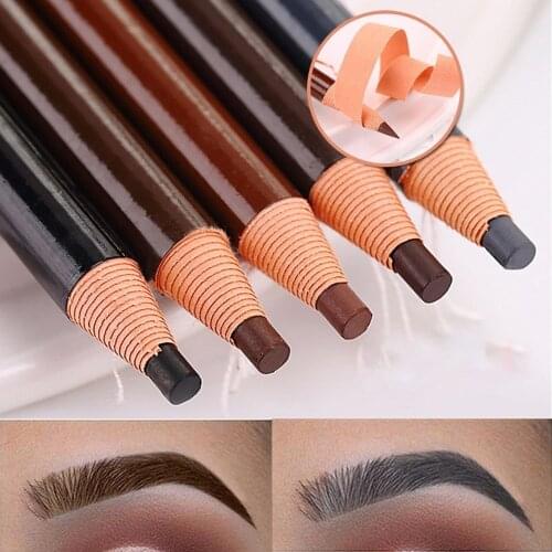 Eyebrow Positioning Pen Tattoo Liner Pencil Tint Longlasting Waterproof Drawing Eye Makeup Peel off Pen Pull line Eyebrow pencil