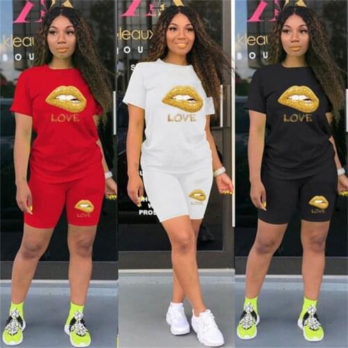 Summer Women Sports Wear Clothing Fitness Set Outfits 2 Piece Sets Outfits Legging Set Waisted Shorts Wear Tight Work Out Suit