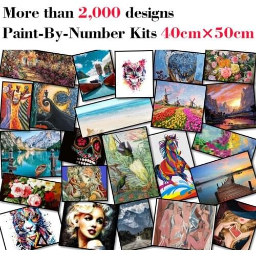 Mileelife Paintting By Numbers for Kids Adults DIY Beginner Oil Painting Kit Home Decoration