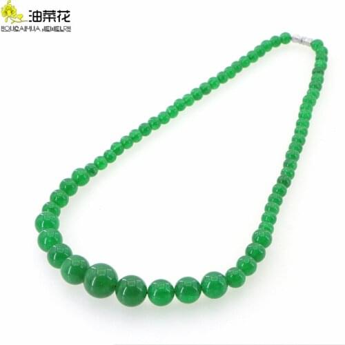 Natural Stone Round Bead Necklace Jaspers Rubys Crystal Aquamarines Woman Fashion Glamour Jewelry Mother Holiday Christmas Gift