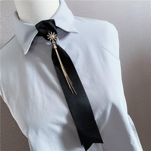 New Mans Ladies Tie Korean Lazy Small Tie Stewardess Uniform Accessories Gifts Trendy Shirt Stripe Bow Tie