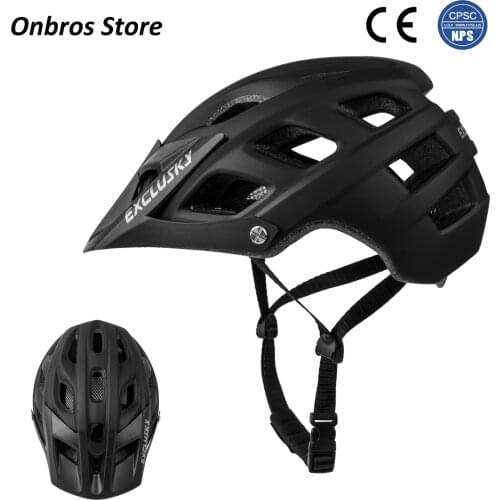 Exclusky Adults Size 56-61cm MTB Downhill Bicycle Helmets Road Bike Caps Safety Equipment CPSC CE EN 1078 Certification