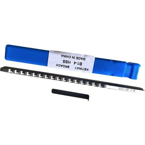 4mm B1 Push-Type Keyway Broach Metric Size HSS High Speed Steel & Shim for CNC Router Metalworking Tool Metal Cutter