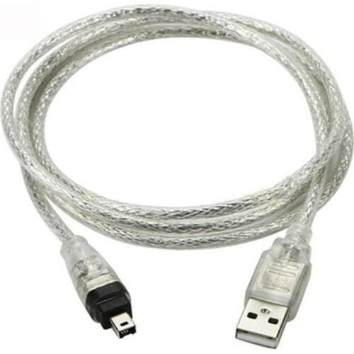 USB Male to Firewire IEEE 1394 4 Pin Male iLink Adapter Cord firewire 1394 Cable for SONY DCR-TRV75E DV camera cable