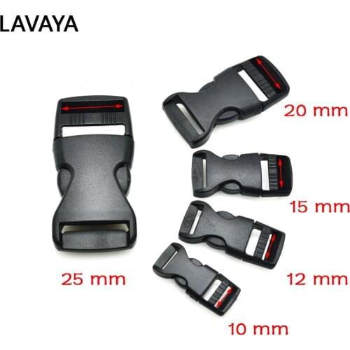 10pcs 10mm 12mm 15mm 20mm 25mm Flat Side Release Buckle for Backpack Strap Belt Luggage Dogs Collar Webbing Bag Accessories