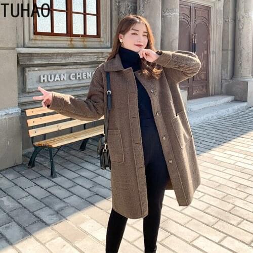 Teddy Jacket Winter Hooded Fleece Coats Female Casual Outerwear Loose Long Soft Furry Coat Warm Plus Size Women Top T2232