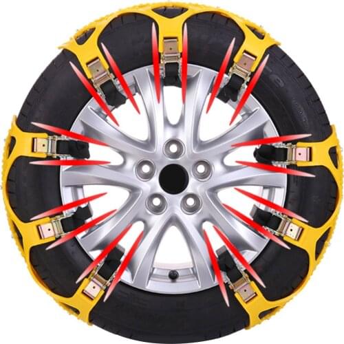 6pcs Universal Steel Truck Car Wheels Tyre Tire Snow Chain Safe Anti-Skid Chains Winter Anti-skid Vehicles SUV Wheel Chain Mud