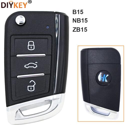 Universal Flip Remote Key 3 Button for KD900 KD-X2 Mini KD Key Tool for KD900 KD900+ URG200 KD-X2 MINI KD for VW MQB style B15