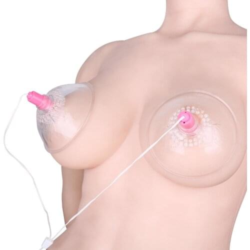 Erotic 7 Speed Nipple Vibrator Silicone Breast Enlargement Pump Massager Nipple Sucker Stimulators Adult Sex Toys for Woman