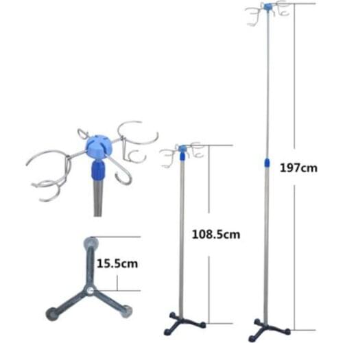 High-quality stainless steel medical infusion stand drip bottle rack, infusion hook rails hanging rods with lanterns