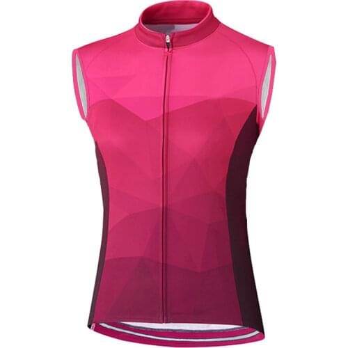 Womens Dry Breathable Colors Cycling Jersey Vest Summer Racing Cycling Clothing Sleeveless MTB Bike Road Tops T-Shirt 2021