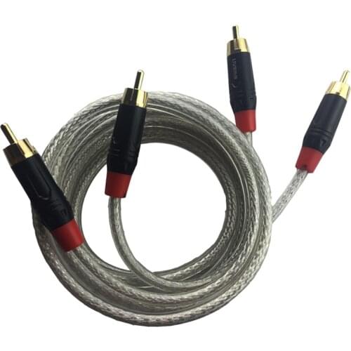 1.5M 2 RCA male to 2 RCA male audio cable Stereo Audio cord 5ft OFC conductor premium quality