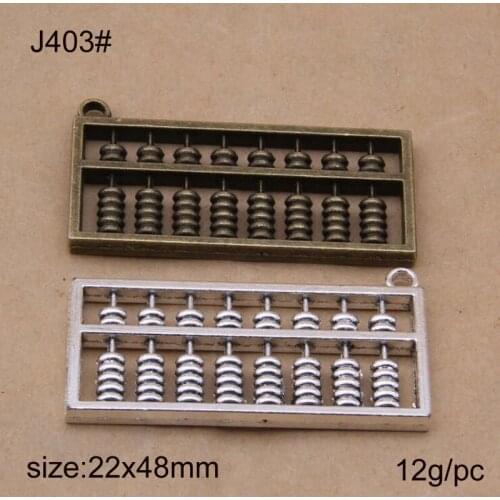 10PCS 22x48mm Antique Bronze/ Antique Silver Abacus Charm Pendants For Jewelry Making