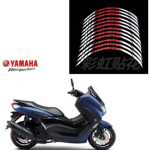12pcs Motorcycle wheel Sticker Reflective Waterproof Rim stripes 3M Decals Fit For YAMAHA NMAX 155 Nmax 125