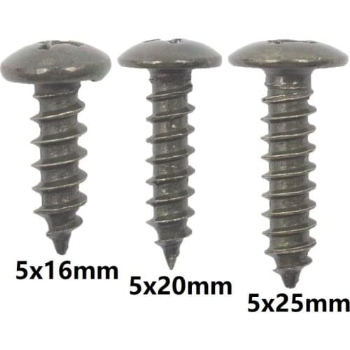 15pcs M5 Cross Self Tapping Screws Auto Car Body Fastener 5mm Metal Rivet Screws