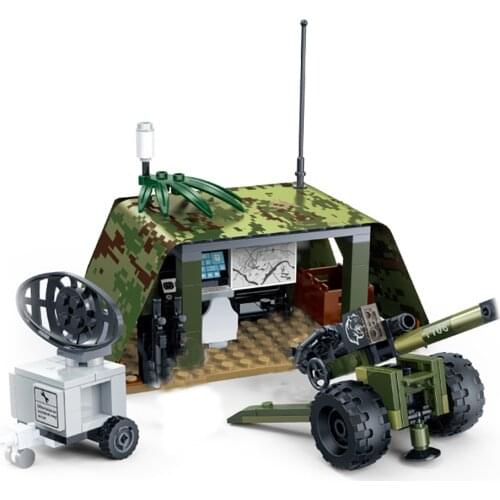 World War 2 WW2 Army Military Soldier City Police SWAT Field Artillery Position Building Block MOC Model DIY Bricks Kids Toys