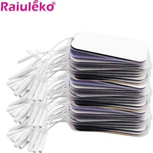 20Pcs Self Adhesive Gel Electrode Pads 5*9cm for Tens Physiotherapy EMS Nerve Muscle Stimulator TENS Therapy 2.0mm Plug