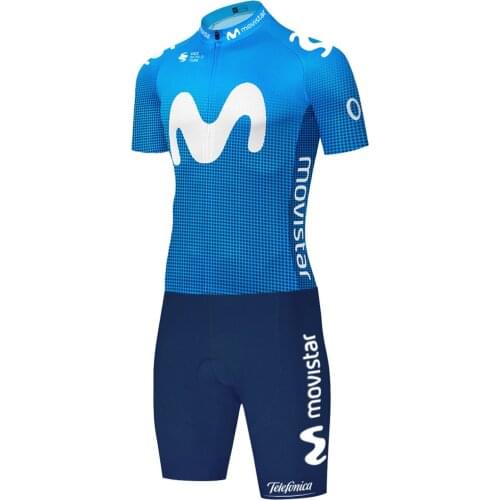2020 Cycling jersey Movistar triathlon suit men Maillot Jumpsuit Road Racing Skinsuit Bike Jersey Sports Wear shorts cycling