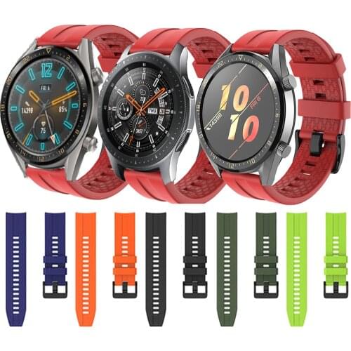 22mm Smart Watch Band For Huawei Watch GT Strap Silicone Bands Sports Bracelet For Samsung Gear S3 Smart Watch