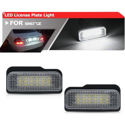2x Fits For Benz C E CLS-Class W203 W211 W219 SMD Rear White Canbus Led License Plate Lights OEM: A2038200256