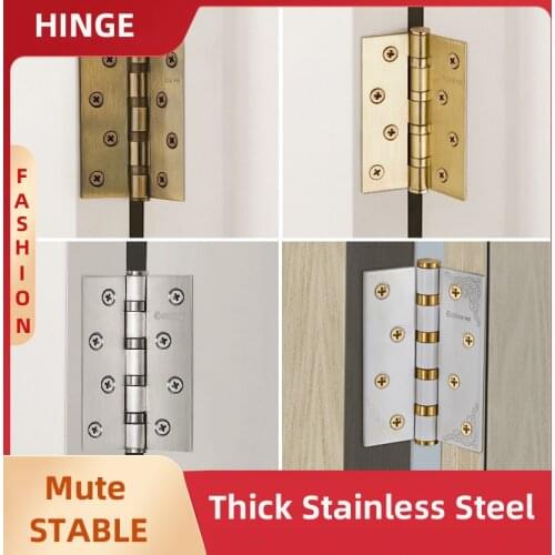 4 INCH Brush Gold & Red/Green Bronze Hinge Stainless Steel Door Hinge For Heavy Doors Furniture Accessories