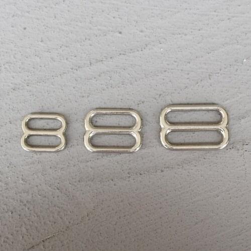 50 Pcs 15/20/25mm Silver Metal Adjust Buckle Tri Glide Slide Buckle Middle Bar Adjuster for Leather Craft Bag Strap Webbing