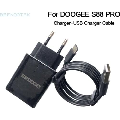 New Original Doogee S88Pro AC Adapter Charger EU Plug Travel Switching Power Supply+USB Data line Cable For Doogee S88 Pro Phone