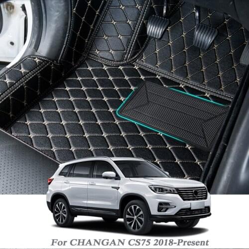 Car Styling PU Leather Floor Mat For CHANGAN CS75 2018-Present LHD Auto Foot Pad Carpet Warterproof Cover Internal Accessories