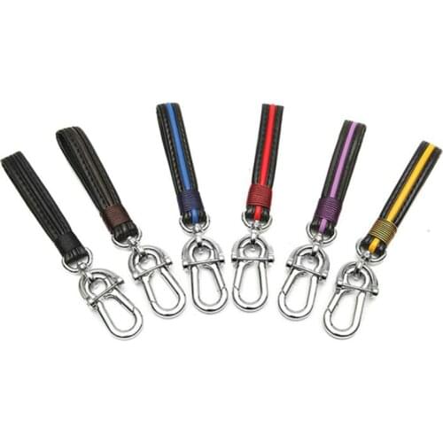 Keyfob Keychain Purse Bag Leather Rope Keyring Horseshoe Lovers Trend Simple Pendant Lovely Creative Car Key Chain