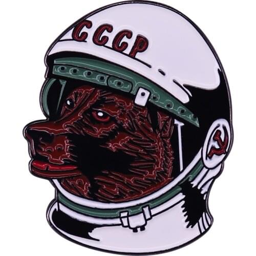 CCCP - Laika The Space Dog Astronaut Pin