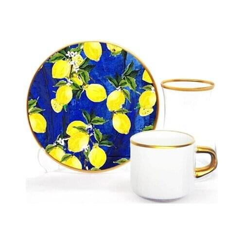 Drop Focus Tea Coffee Set 18 Pieces Lemon