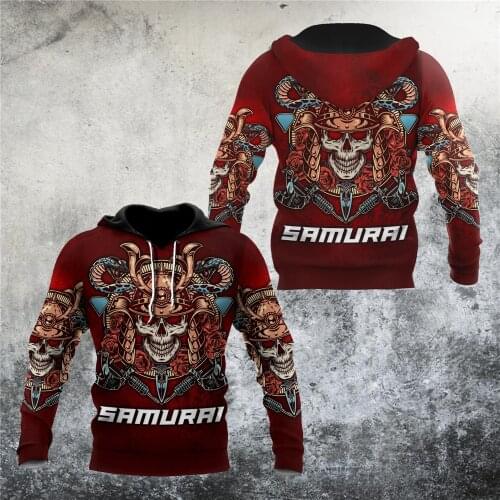 CLOOCL Fashion Japanese Sakura Samurai Hoodie 3D Print Men Women Long Sleeve Sweatshirt Hip Hop Streetwear Zipper Tops Coat