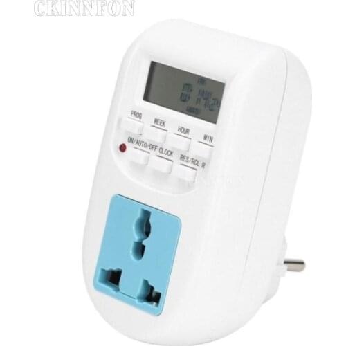 DHL 20 PCS EU Plug Energy Saving Timer Programmable Electronic Timer Socket Digital Timer Household Appliances For Home Devices