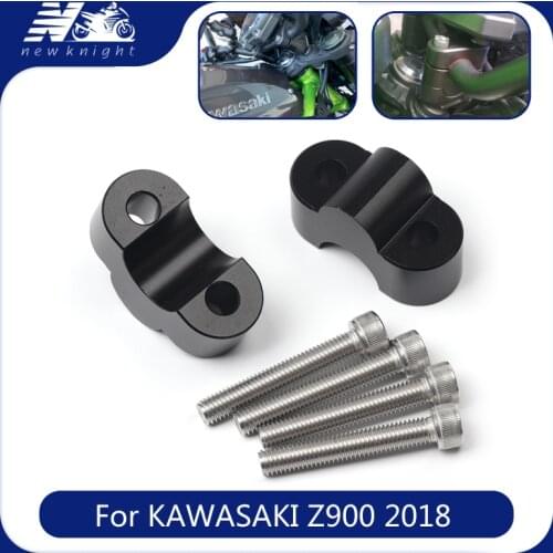 For Kawasaki Z900 Motorcycle Accessories CNC Machining Handlebar Risers Bar Clamp Extend Adapter With Bolts heightening block