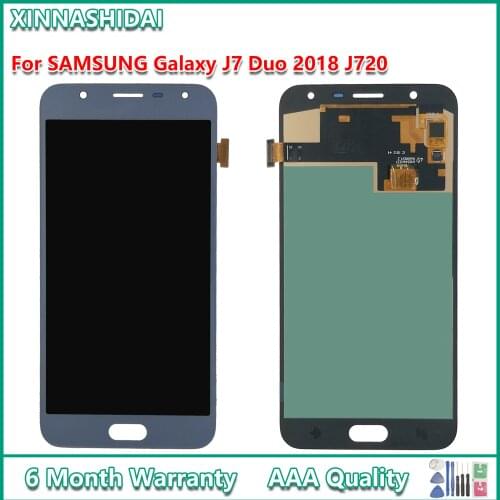 For Samsung Galaxy J7 Duo 2018 J720 J720F SM-J720F LCD Display Digitizer Touch Screen For Samsung J7 2018 J720 LCD Assembly