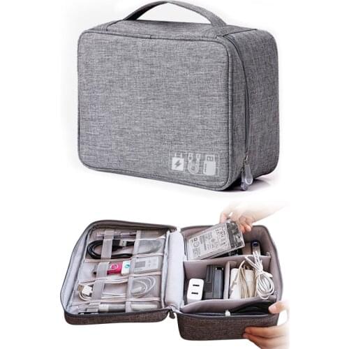 Travel Storage Bag Kit Data Cable U Disk Power Bank Electronic Accessories Digital Gadget Devices Divider Organizer Containers