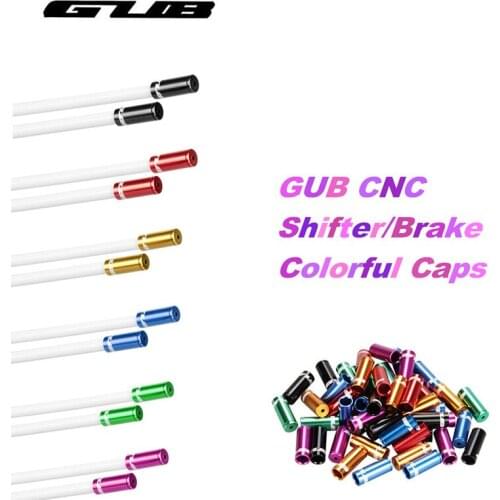 GUB 100pcs Set 4mm Mountain Road Bike Bicycle Cycling MTB Shifte Wire Cable Line Gear Shift Bike Cable Cap Cover Sets Kit Caps