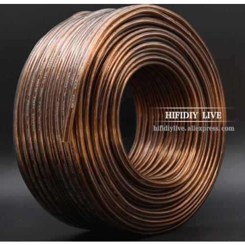 HI-FI DIY 20~80 M Oxygen-Free Copper 200 300 400 600 CoreSpeakers loudspeaker Wire Cable Audio line Cable Fancier OFC Pure