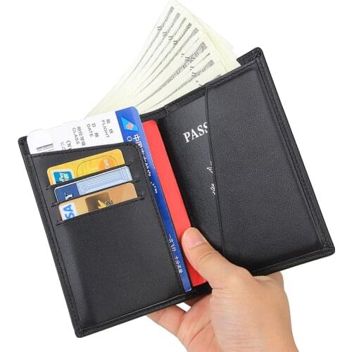 J.M.D Genuine Leather Wallet Passport Holder Card Holder Passport Cover 8436