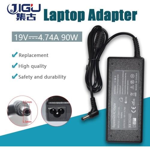 JIGU 19V 4.74A 5.5*2.5mm 90W For ASUS AC Adapter Power Supply Laptop Charger ADP-90AB ADP-90CD DB A46C M50 X43B S5 W7 F25