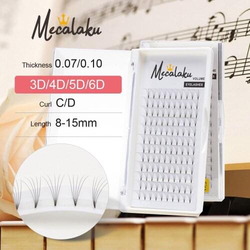 Short stem Lashes Extension Premade Russian Volume Fans 3D 4D 5D 6D False Lashes Eyelashes Faux Make up Eyelash Extension