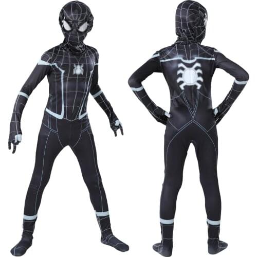Halloween New Superboy Cosplay Performance Apparel Black Spider Childrens Man Costumes Batboy Holiday Anime Kids Party Dress Up