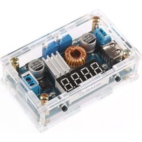 LM2596 DC-DC Step Down Converter 5-36V to 1.25-32V 3.3v 12v 24v 5A Buck Voltage Regulated Power Supply + LED Voltmeter +case