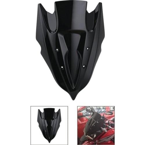 1 Piece ABS Black Motorcycle Windshield for Kawasaki Z250 Z300 2013 2014 2015 2016 2017 2018